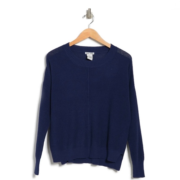 Sweet Romeo | Navy Crewneck Knit Sweater | Medium - Picture 2 of 7